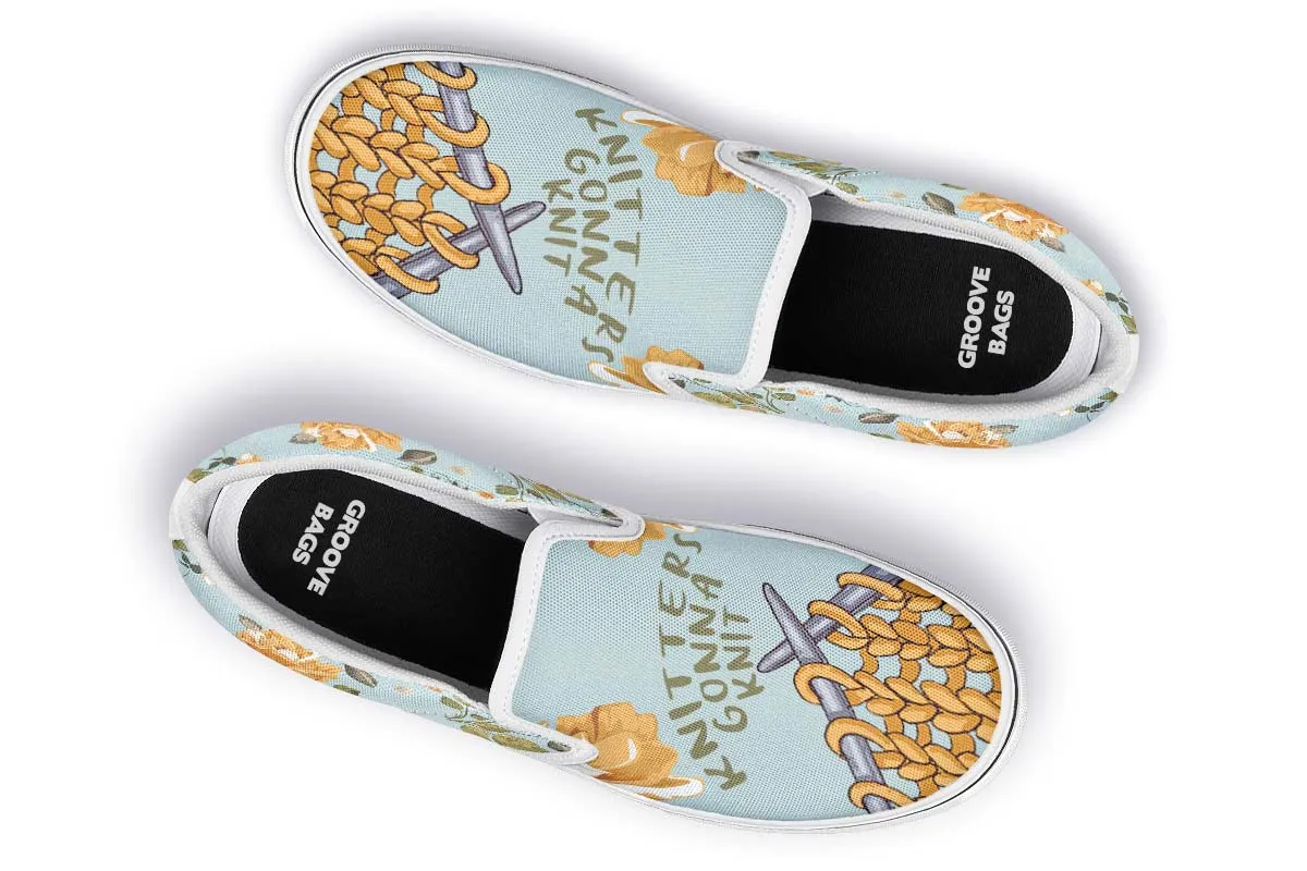 Knitters Gonna Knit Slip-On Shoes