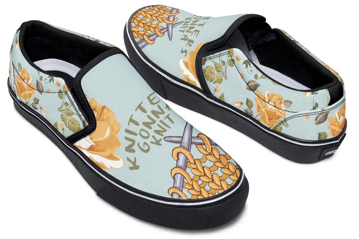 Knitters Gonna Knit Slip-On Shoes