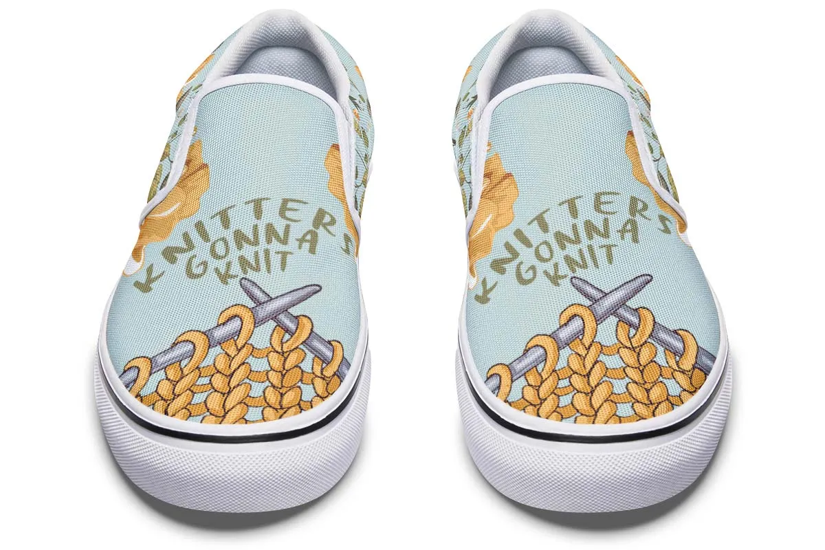 Knitters Gonna Knit Slip-On Shoes