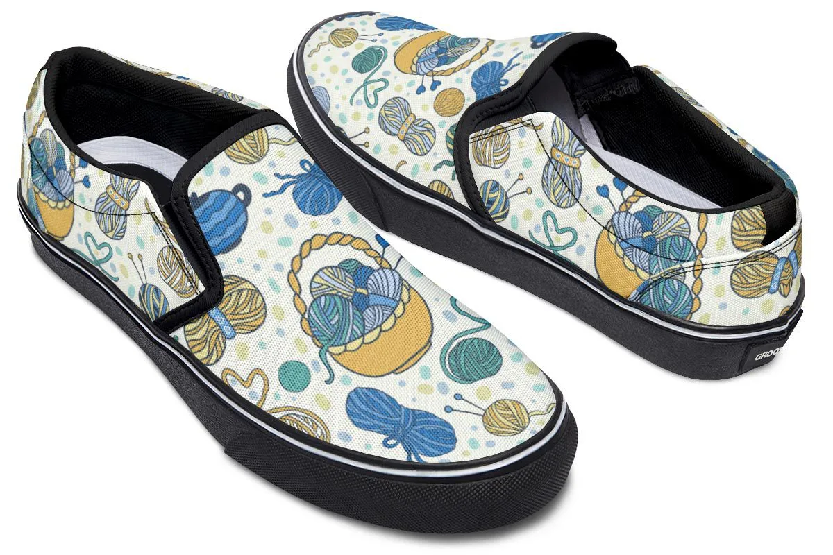 Knitting Lover Slip-On Shoes