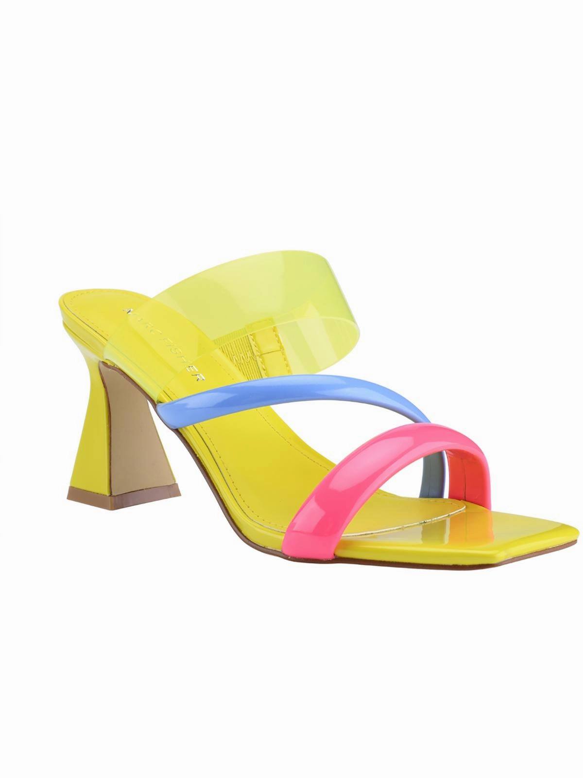 Krisly Womens Faux Leather Strappy Mule Sandals