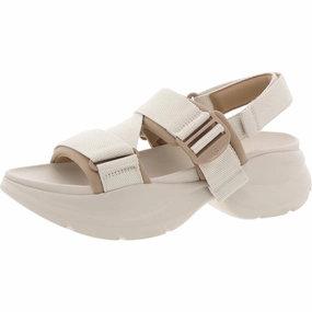 La Camp Womens Strappy Man Made Flatform Sandals