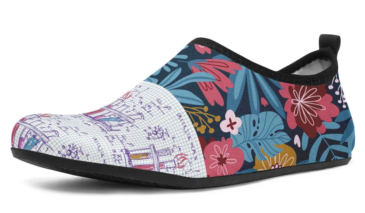 Lab Graph Paper Aqua Barefoot Shoes