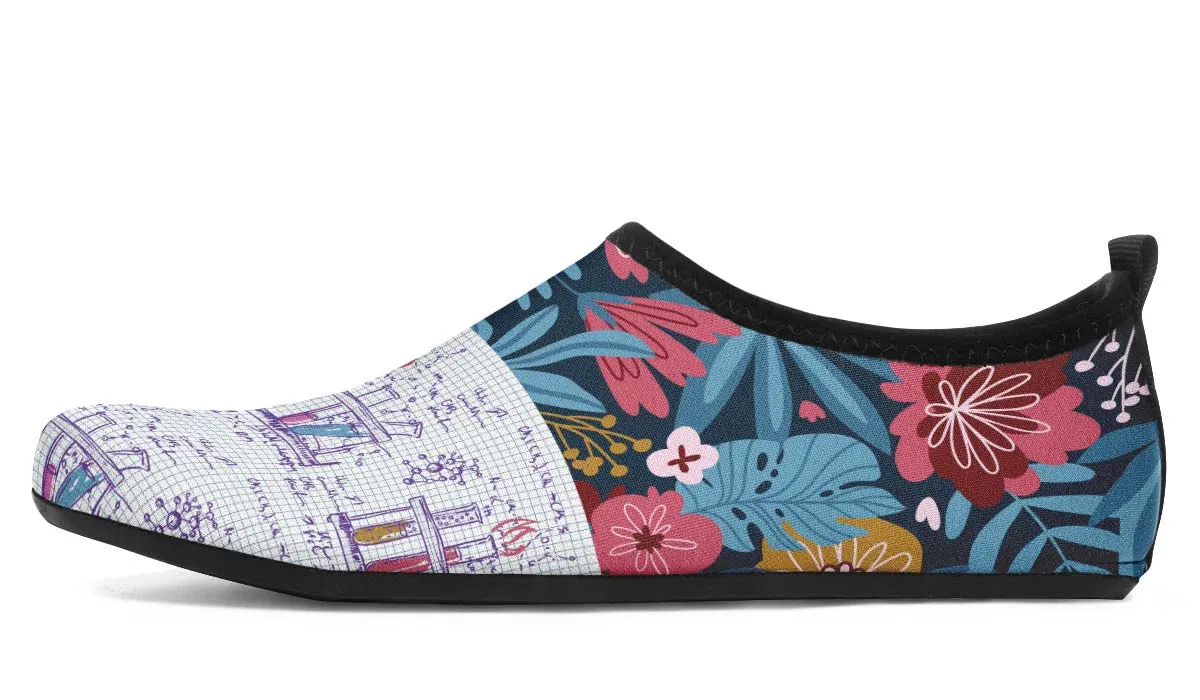 Lab Graph Paper Aqua Barefoot Shoes