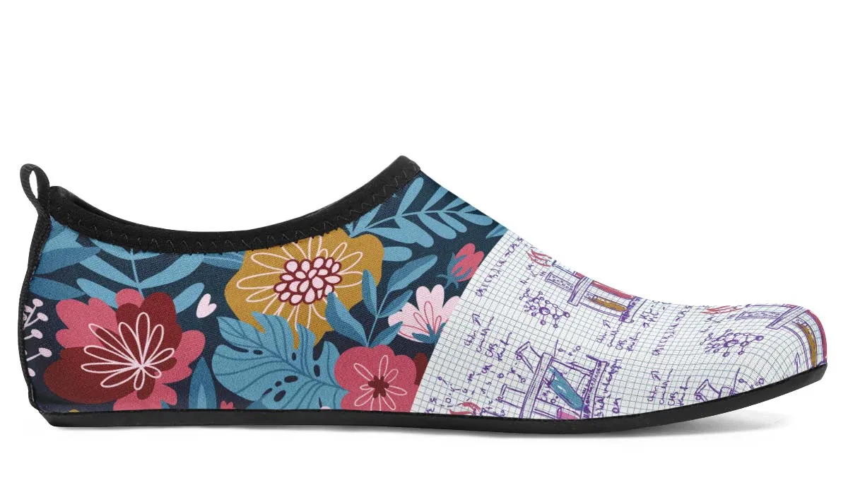 Lab Graph Paper Aqua Barefoot Shoes