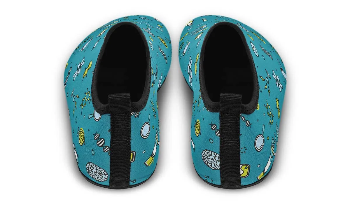 Laboratory Equipment Icons Aqua Barefoot Shoes
