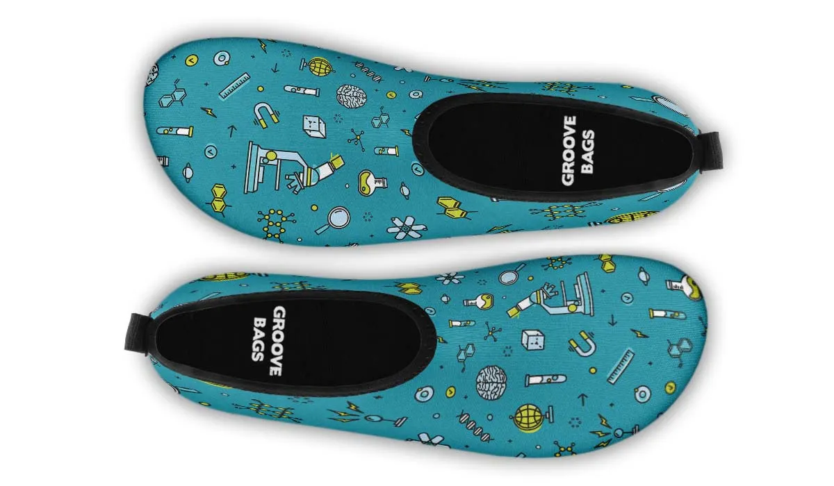 Laboratory Equipment Icons Aqua Barefoot Shoes