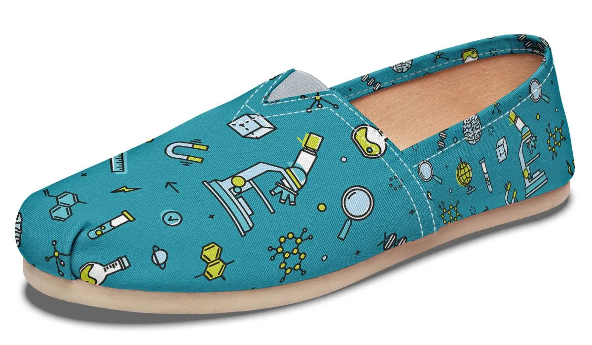 Laboratory Equipment Icons Casual Shoes