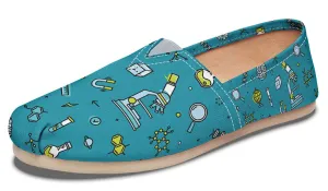 Laboratory Equipment Icons Casual Shoes