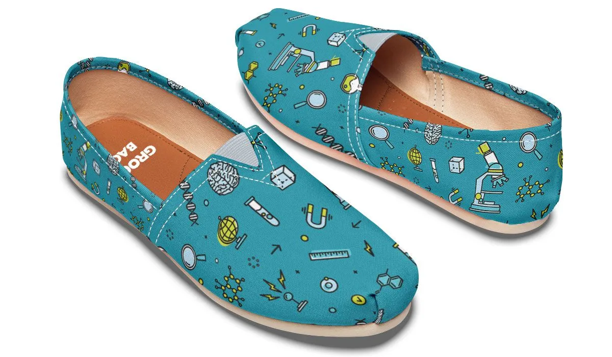 Laboratory Equipment Icons Casual Shoes