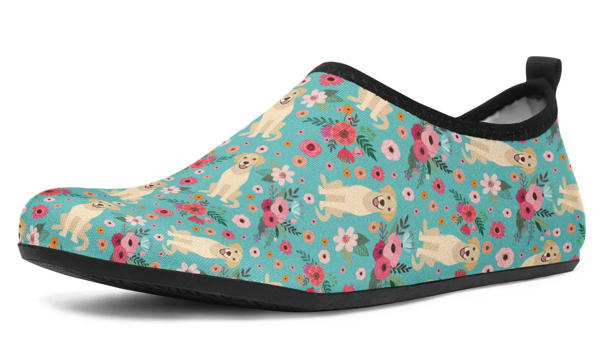 Labrador Flower Aqua Barefoot Shoes
