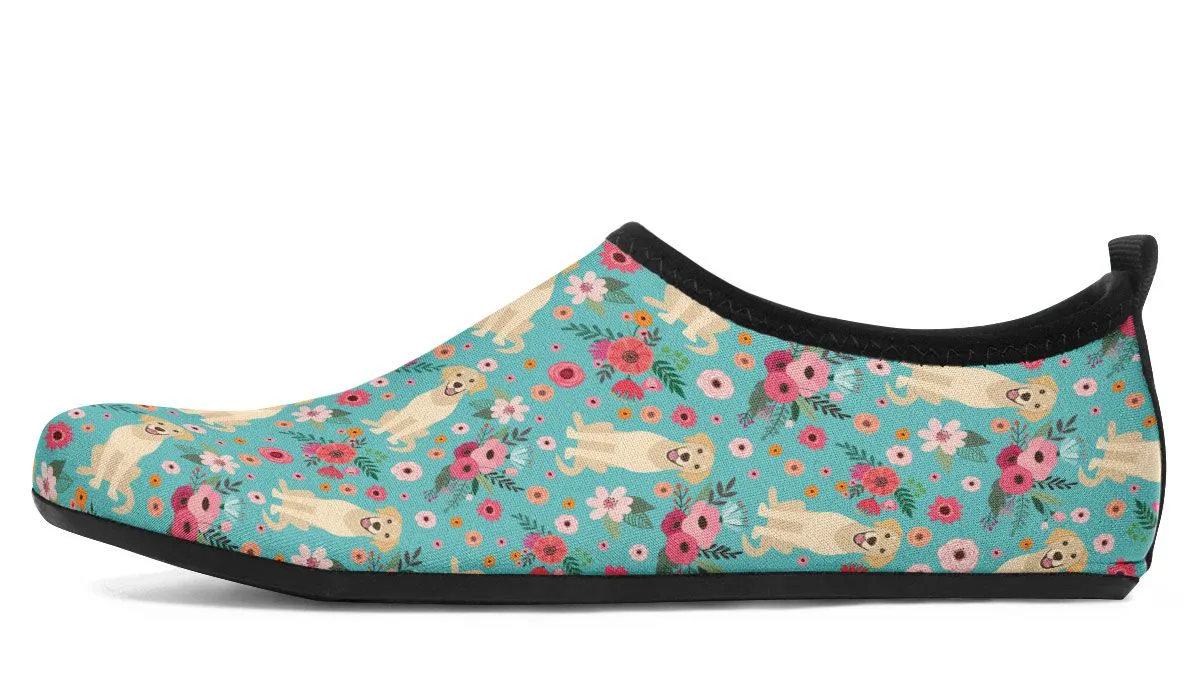 Labrador Flower Aqua Barefoot Shoes