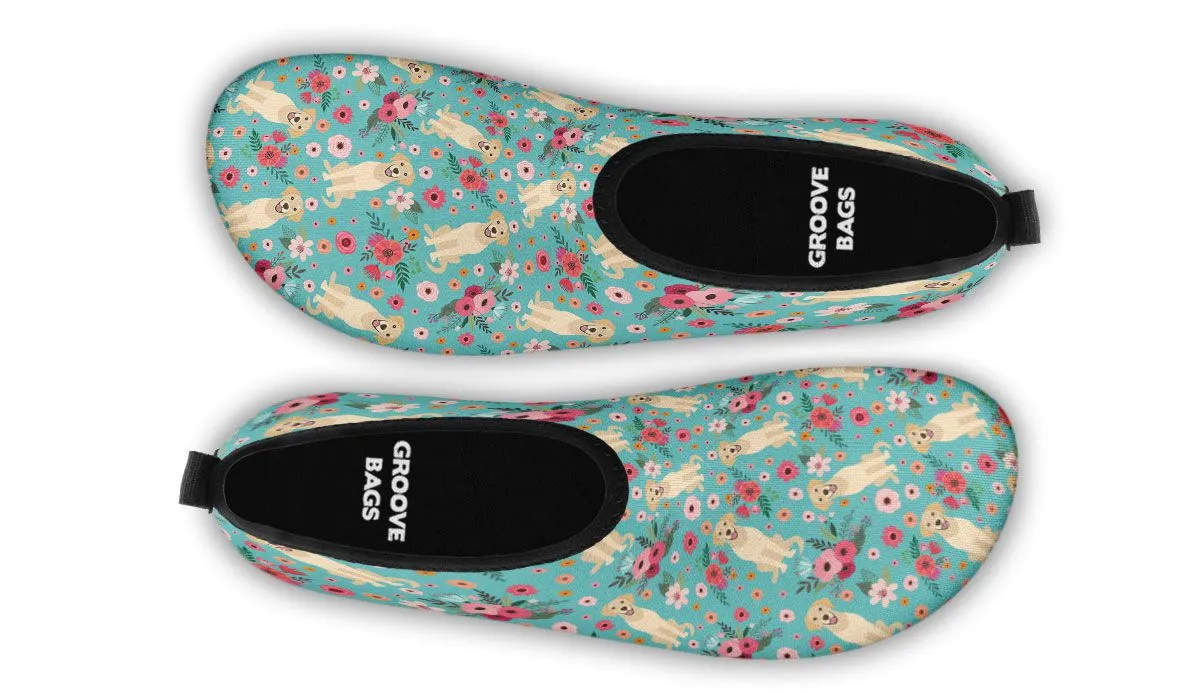 Labrador Flower Aqua Barefoot Shoes