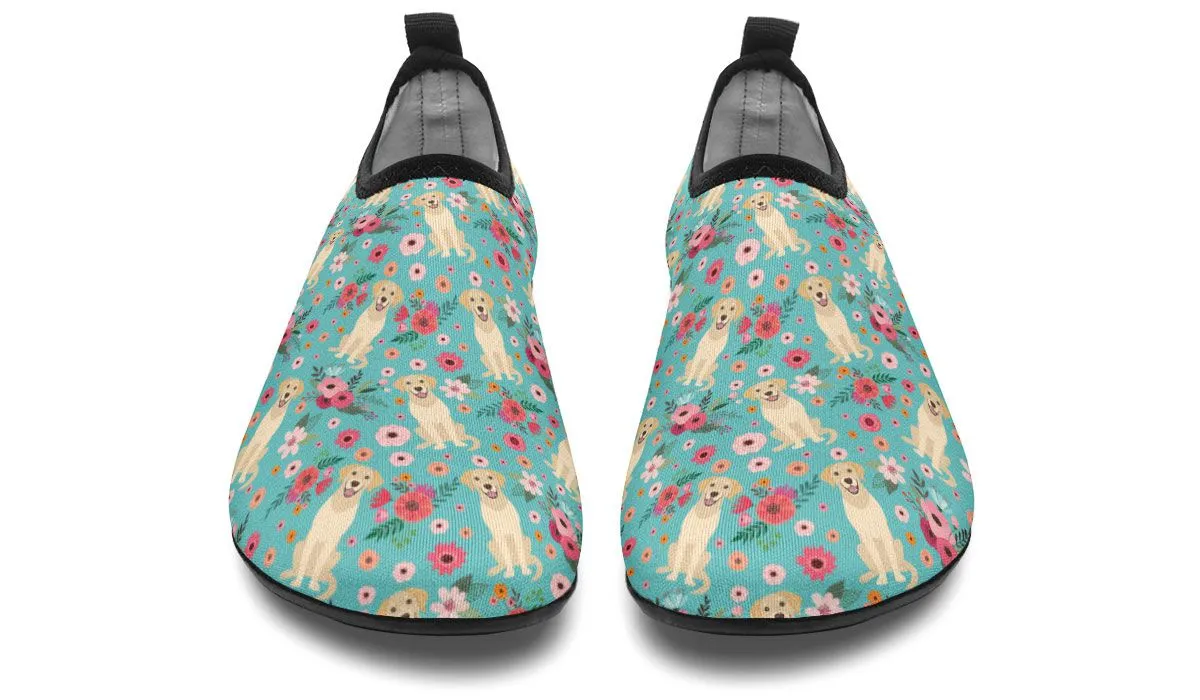 Labrador Flower Aqua Barefoot Shoes
