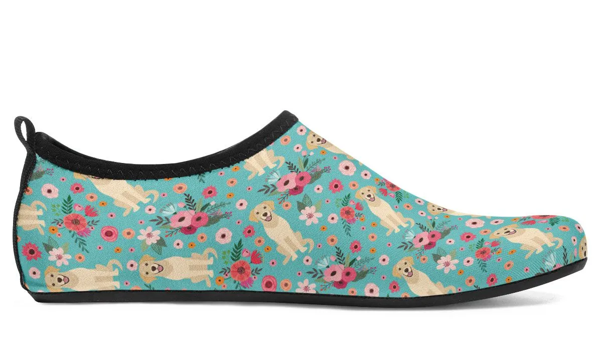 Labrador Flower Aqua Barefoot Shoes
