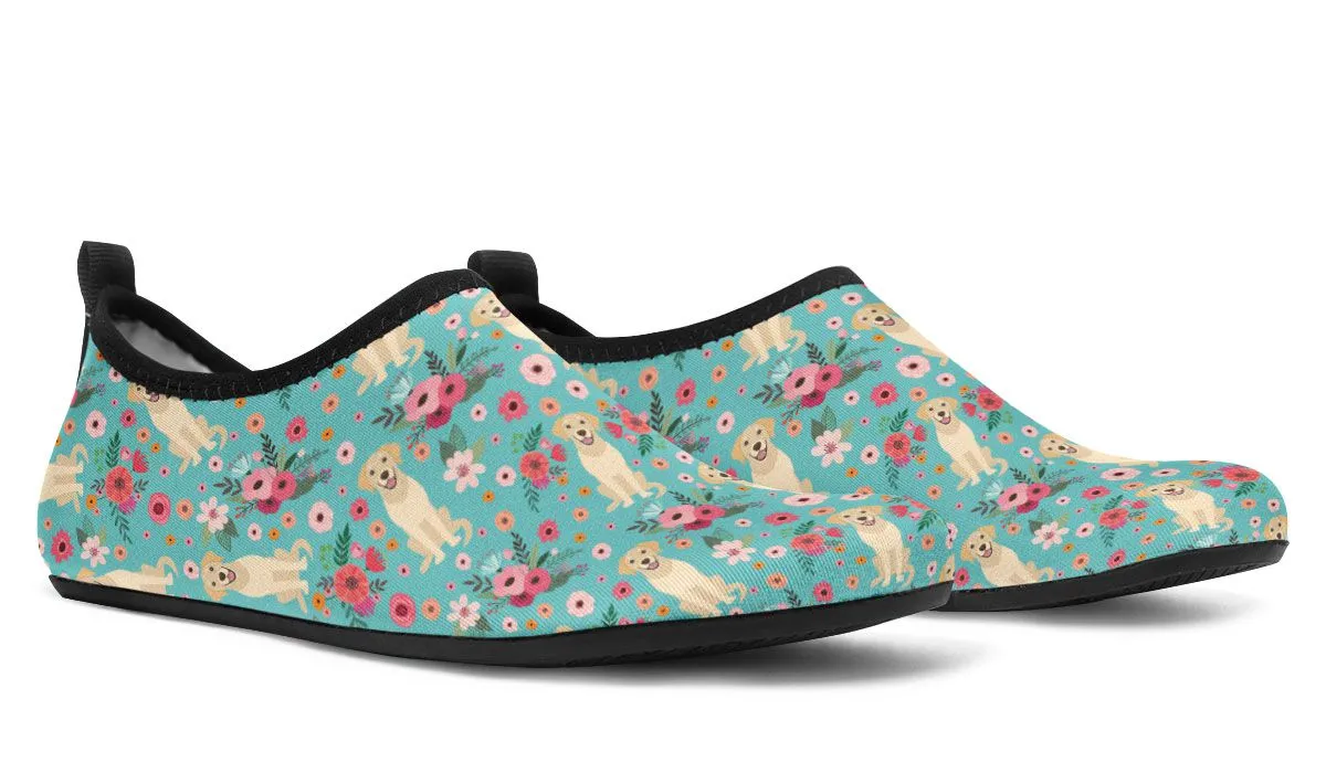Labrador Flower Aqua Barefoot Shoes