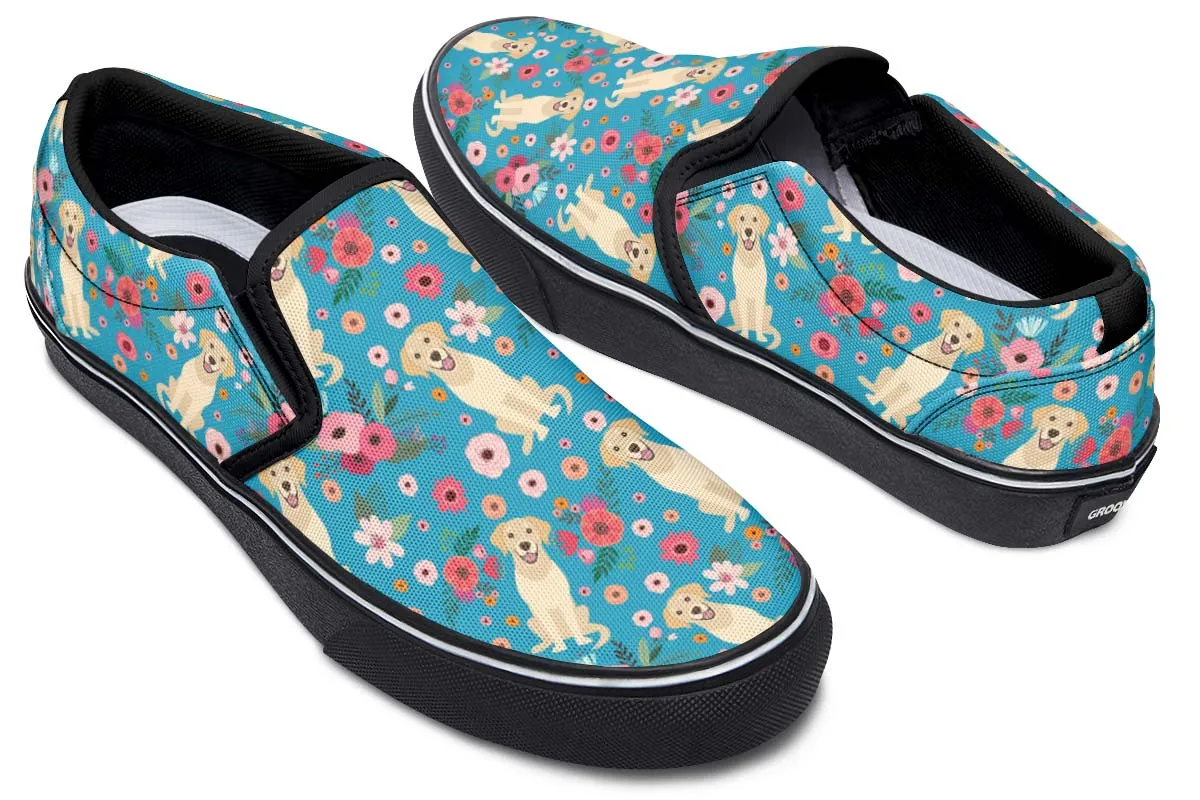 Labrador Flower Slip-On Shoes
