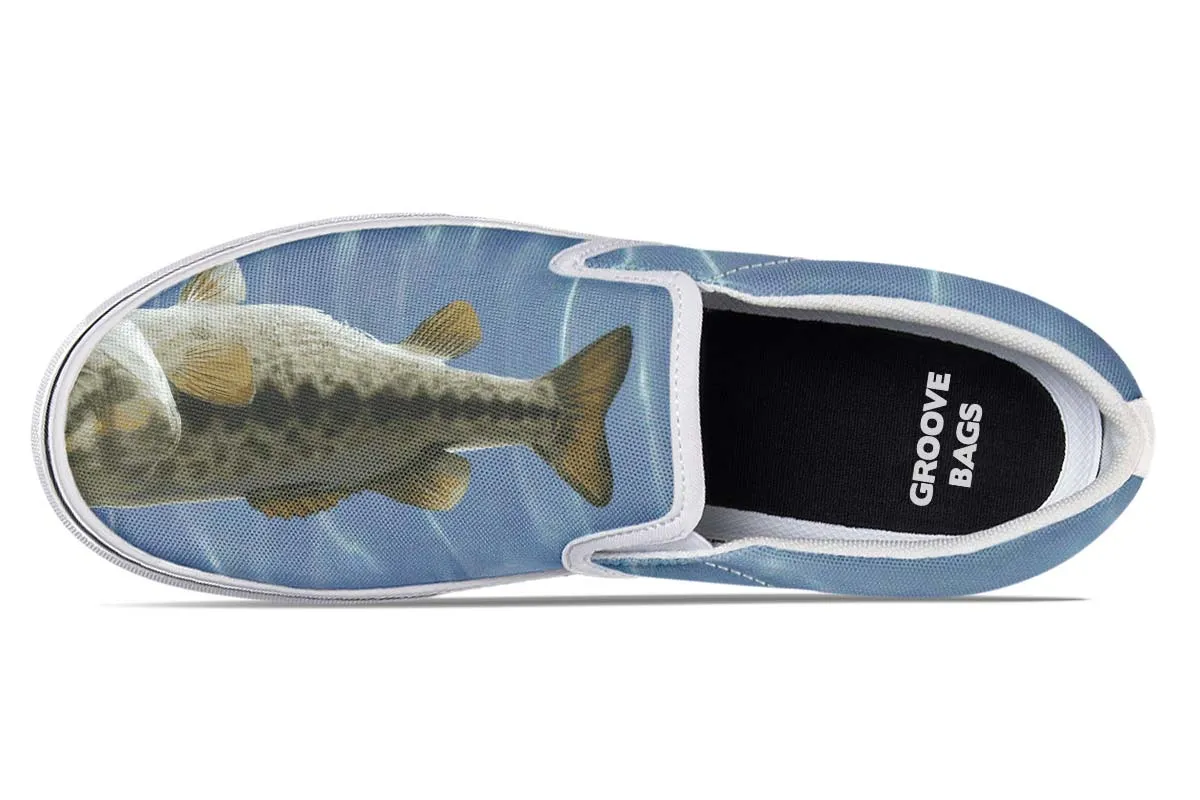 Large Mouth Bass Fishing Slip-On Shoes