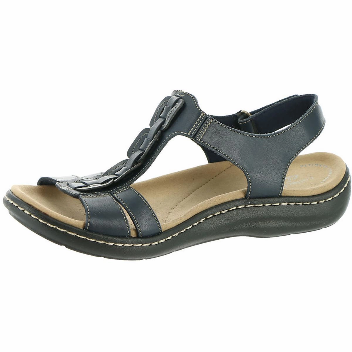 Laurieann Kay Womens Padded Insole Ankle Strap Wedge Sandals