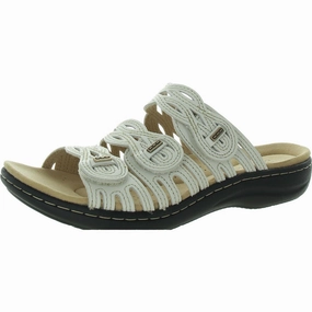 Laurieann Ruby Womens Strappy Leather Slide Sandals