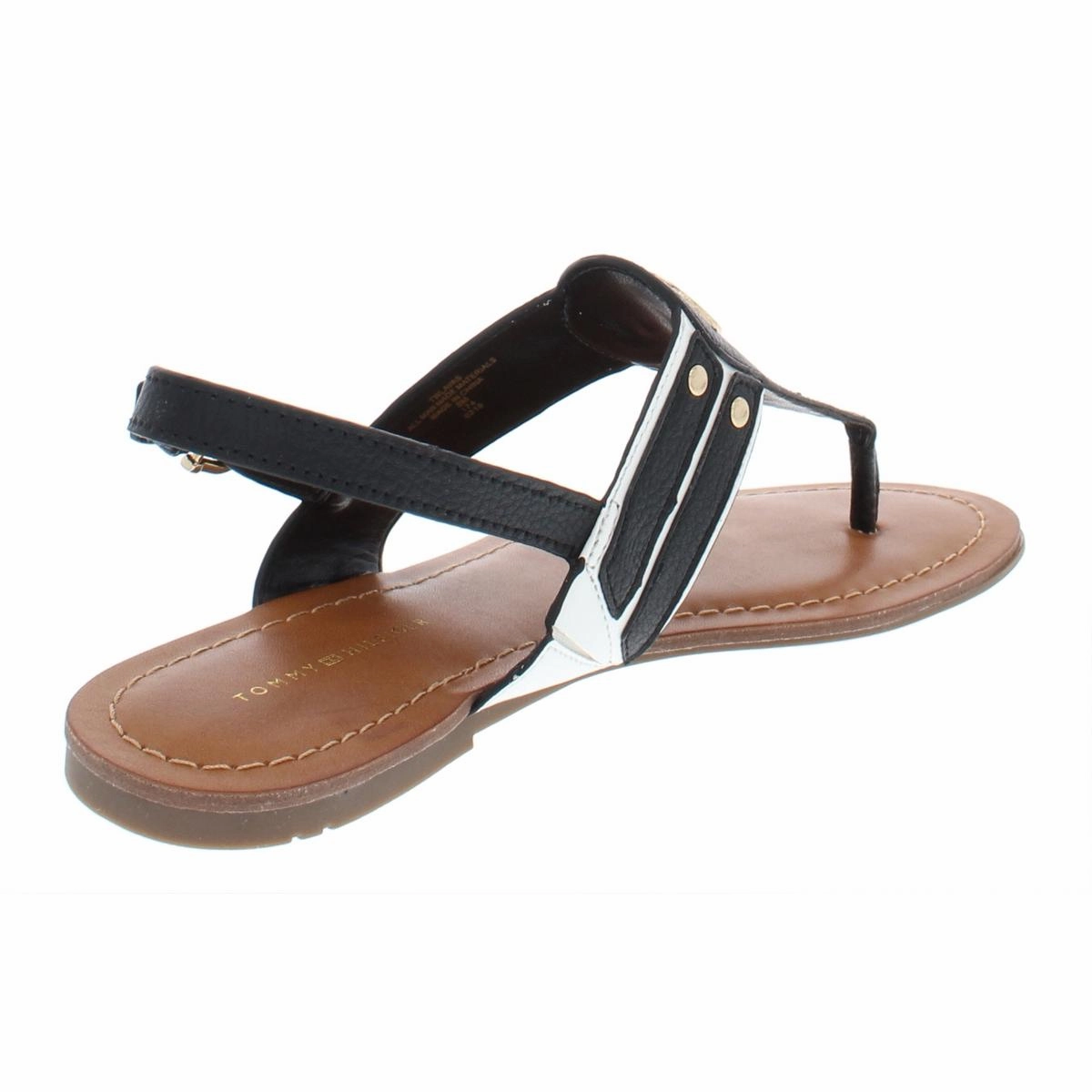 Lavas Womens Faux Leather Thong Flats