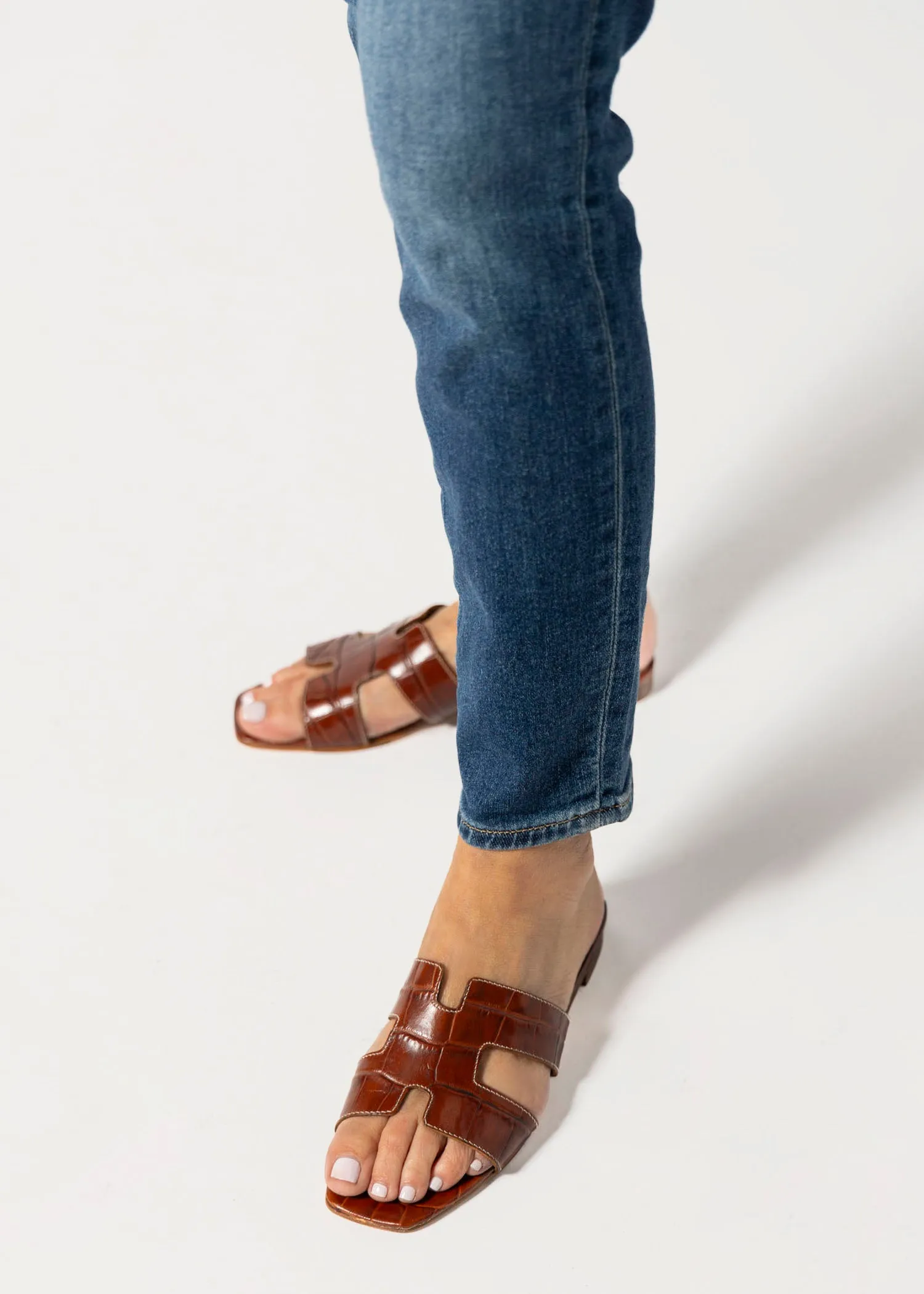 Leather Cutout Sandal