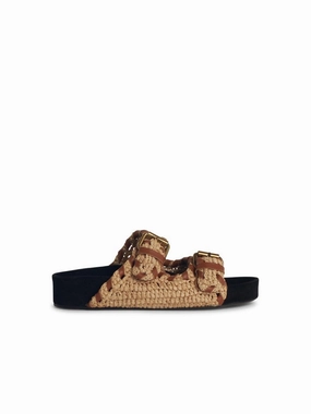 Lennyo' Beige Palm Slipper