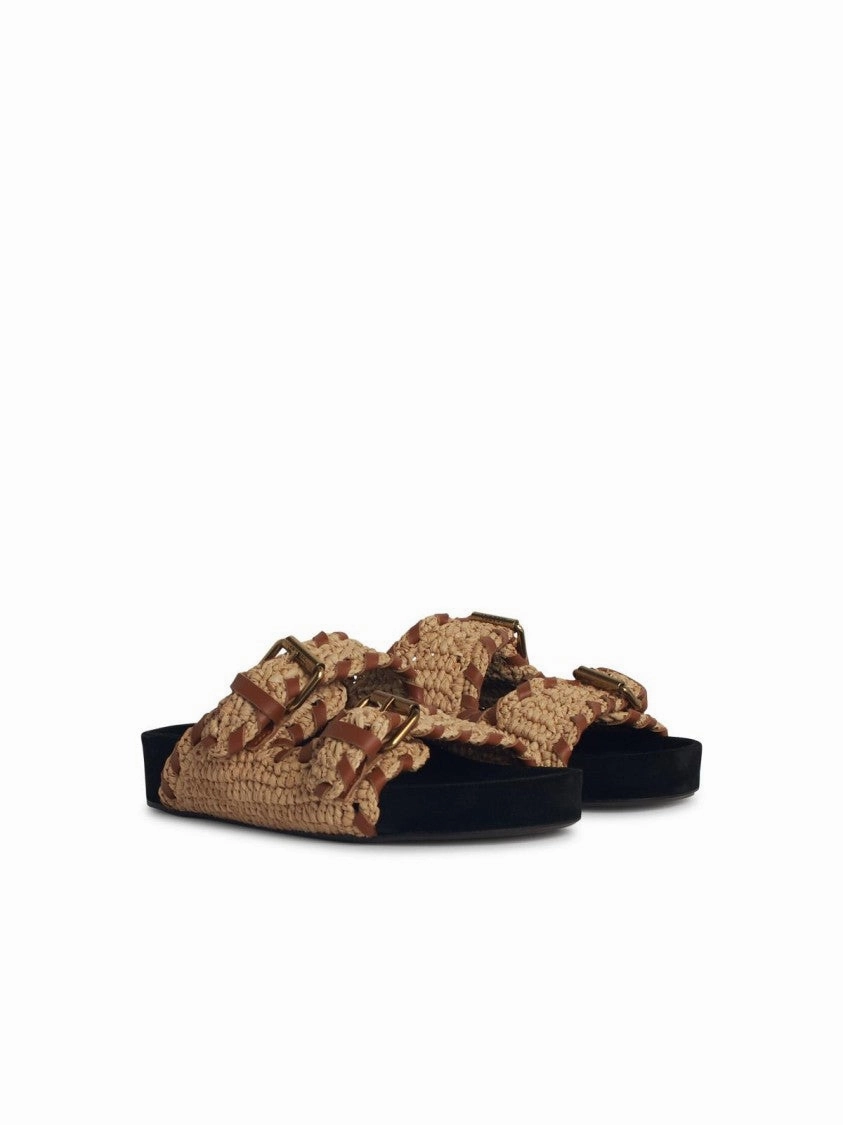 Lennyo' Beige Palm Slipper