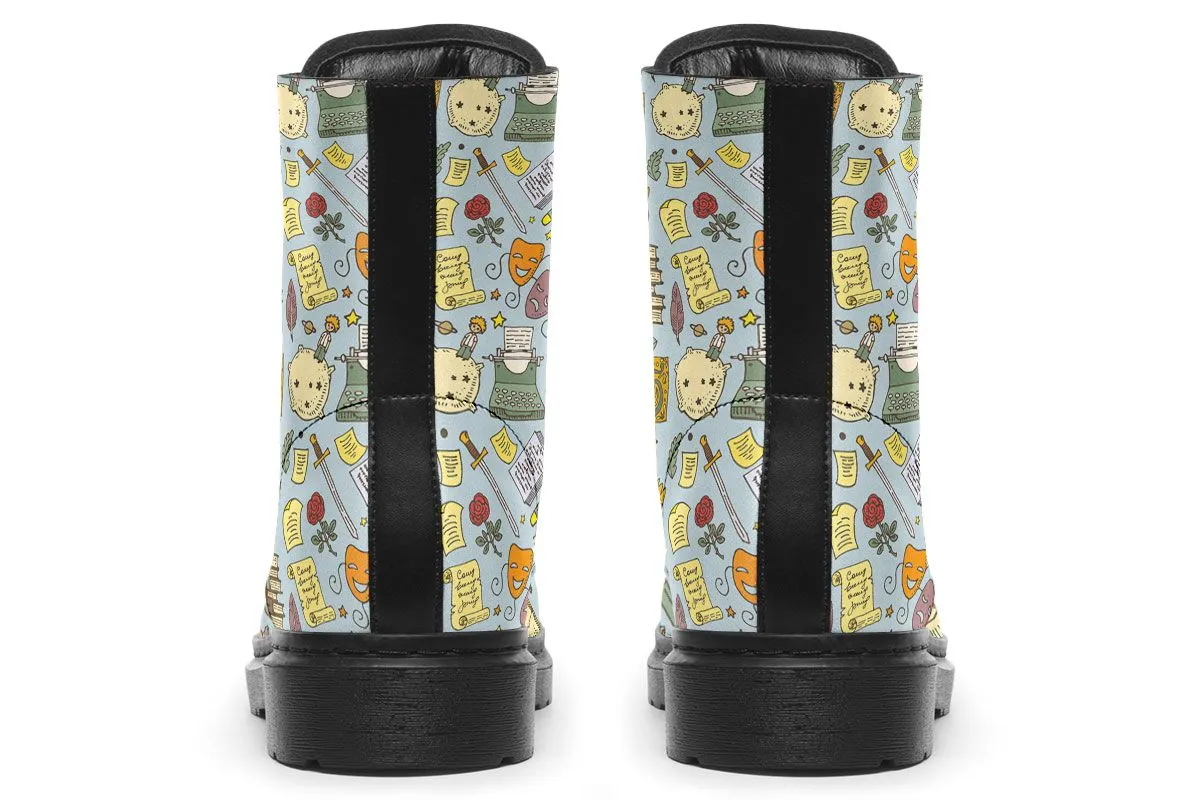 Literature Pattern Shoes Boots