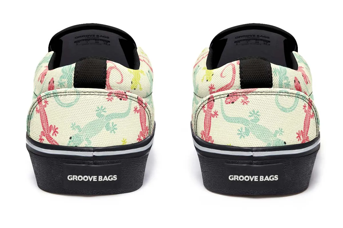 Lizard Pattern Slip-On Shoes