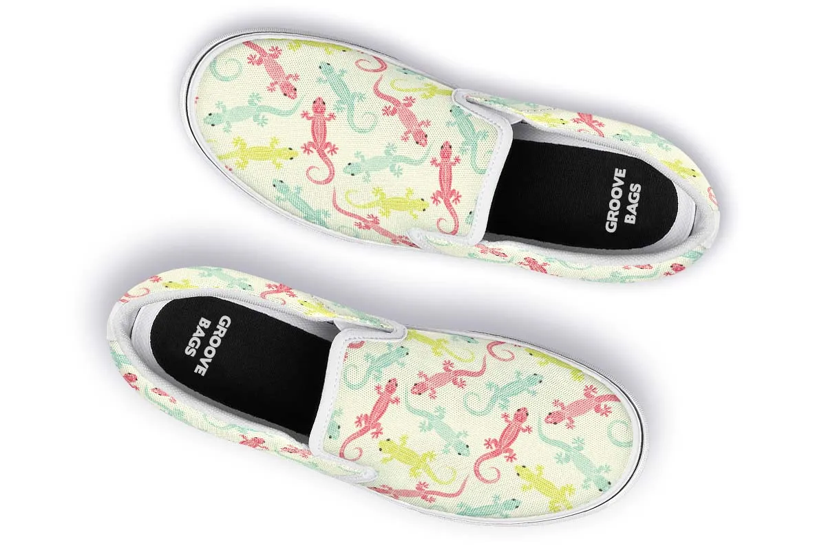 Lizard Pattern Slip-On Shoes
