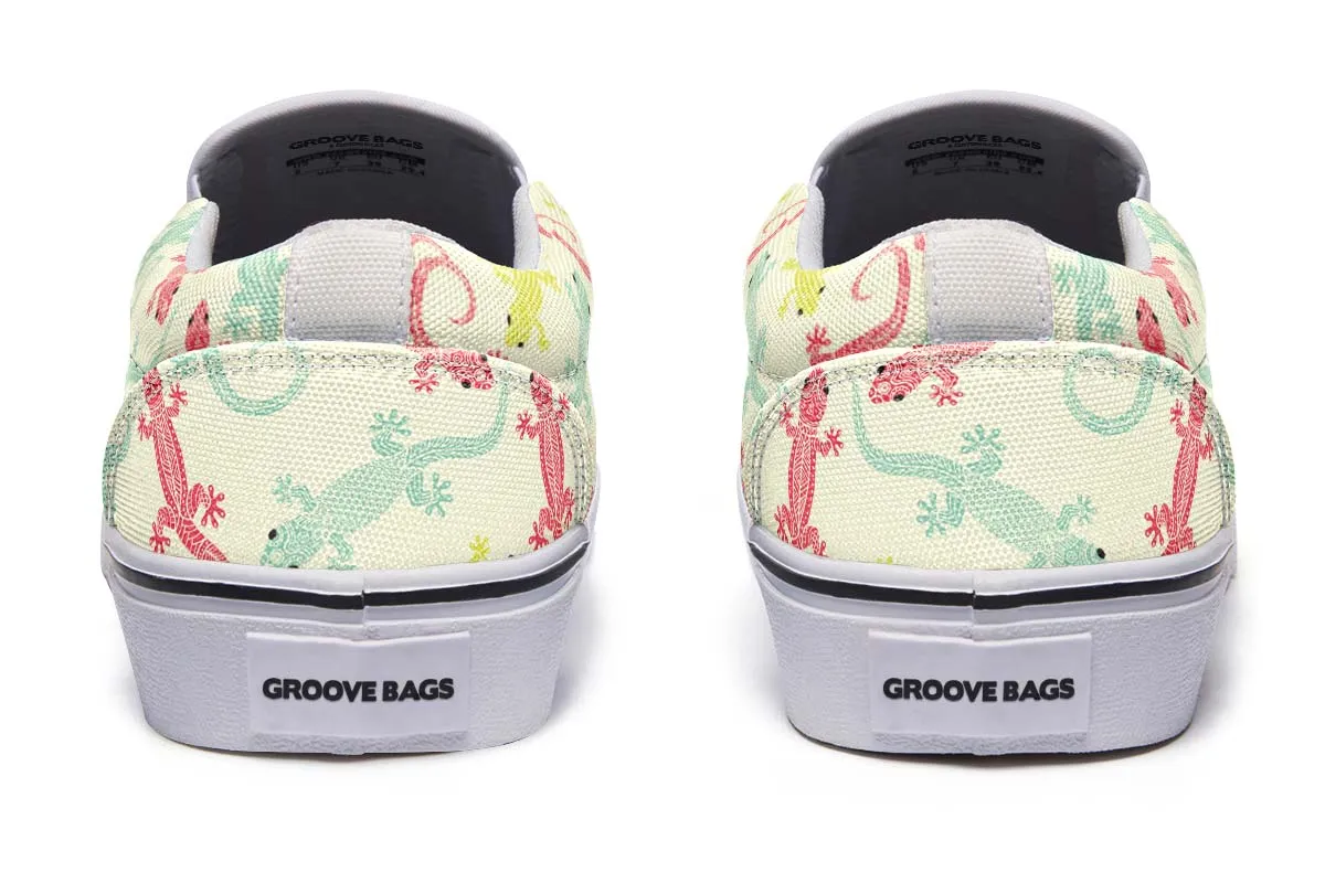 Lizard Pattern Slip-On Shoes