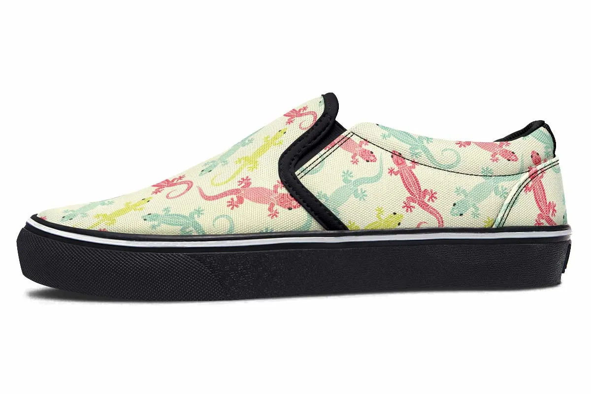 Lizard Pattern Slip-On Shoes