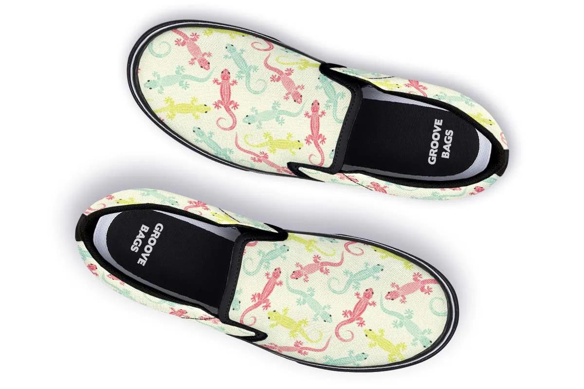 Lizard Pattern Slip-On Shoes