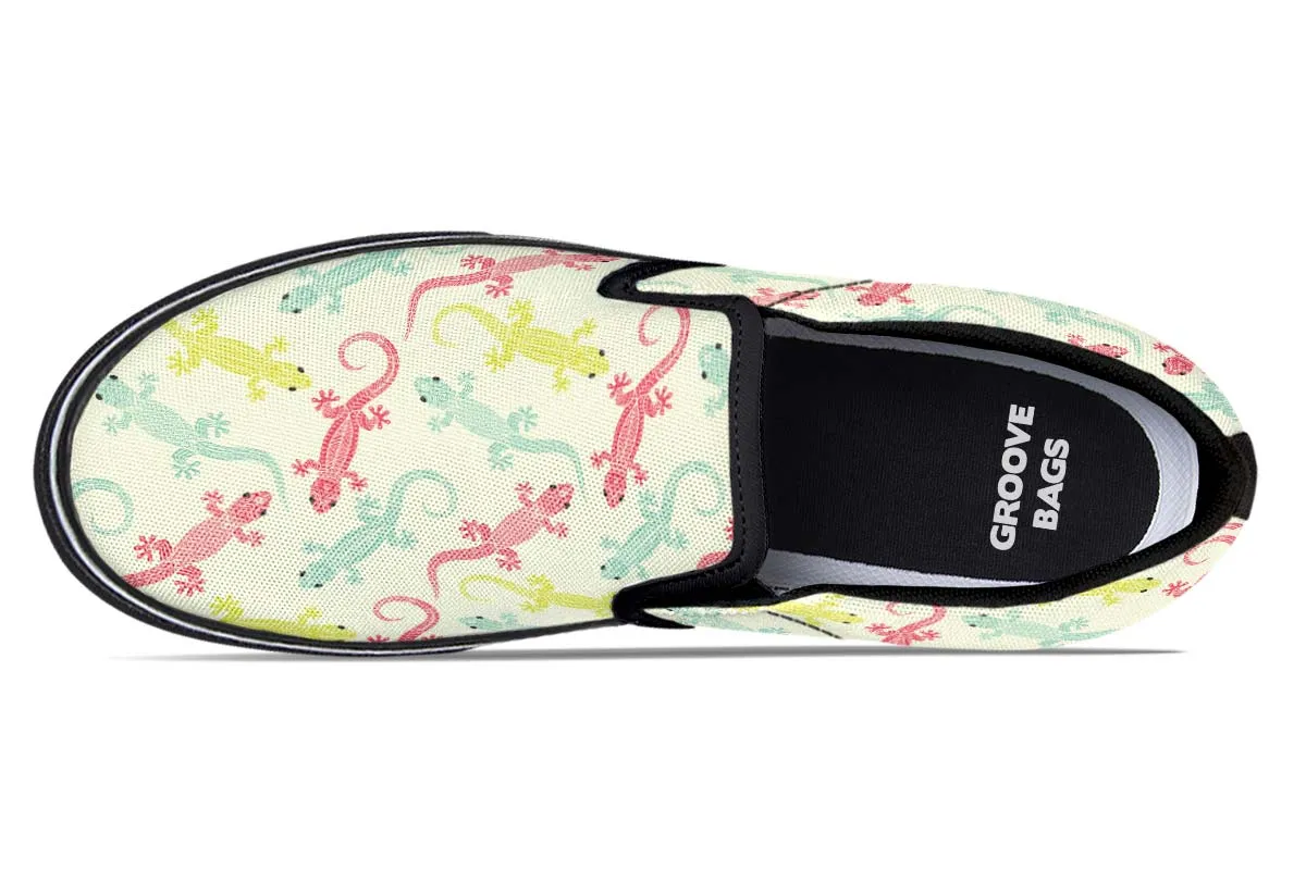 Lizard Pattern Slip-On Shoes