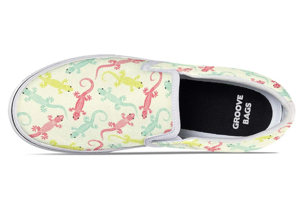 Lizard Pattern Slip-On Shoes