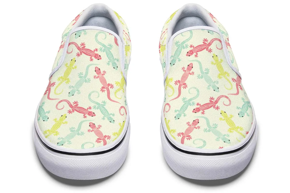 Lizard Pattern Slip-On Shoes