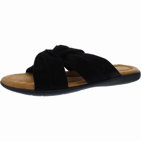 Loma Womens Suede Slip On Slide Sandals