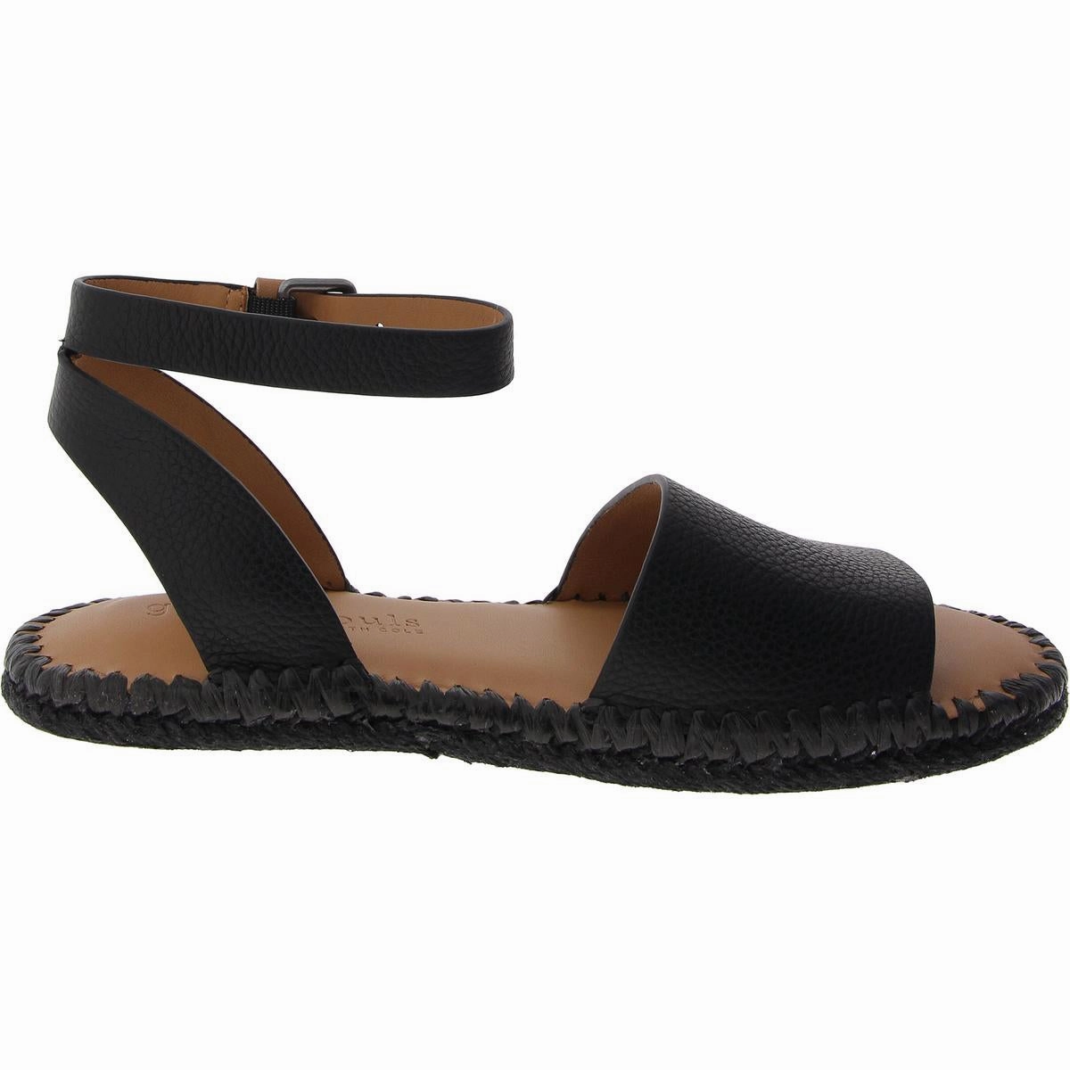 LUCILLE Womens Cushioned Footbed Leather Flatform Sandals