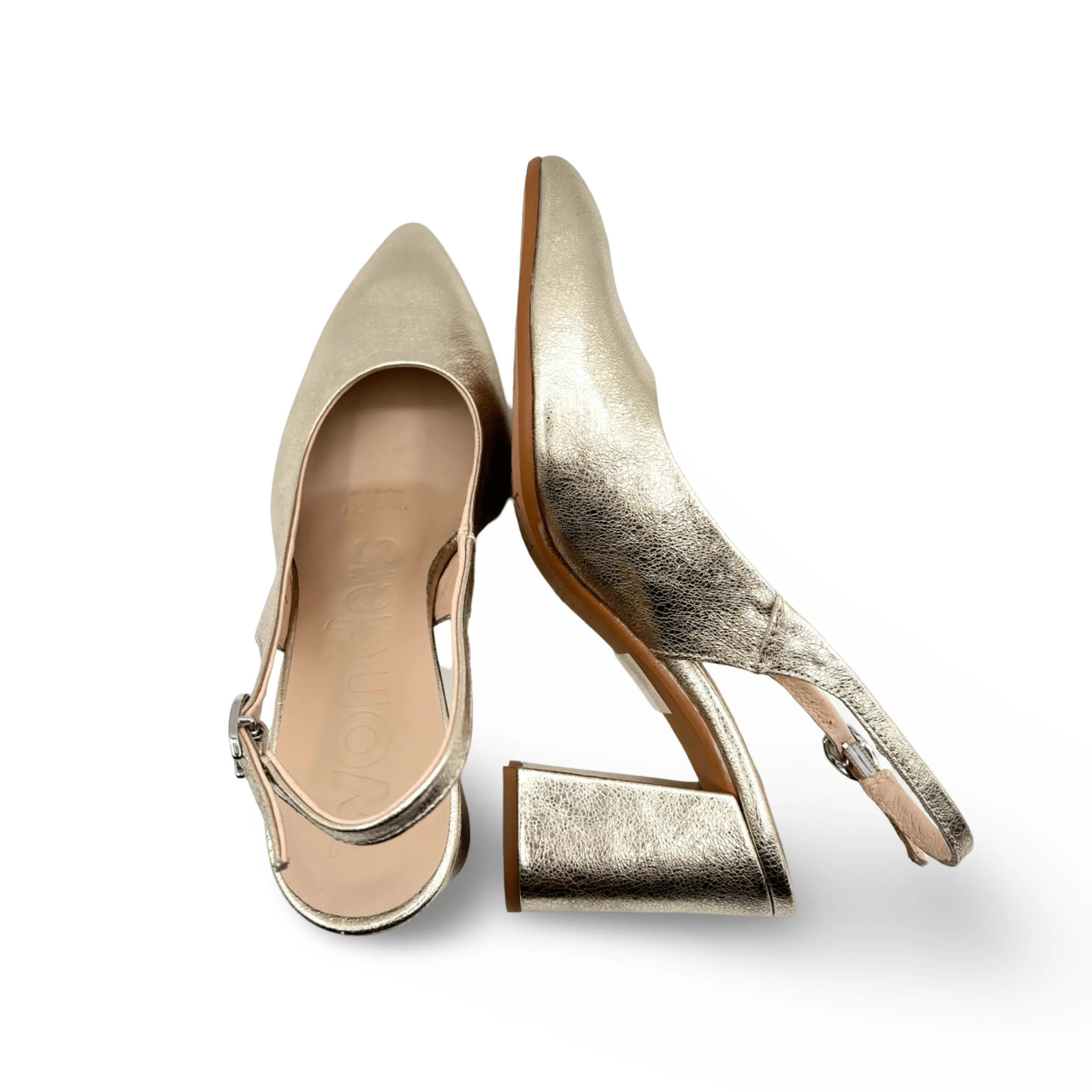 M5802 Gold Metallic Sling Back