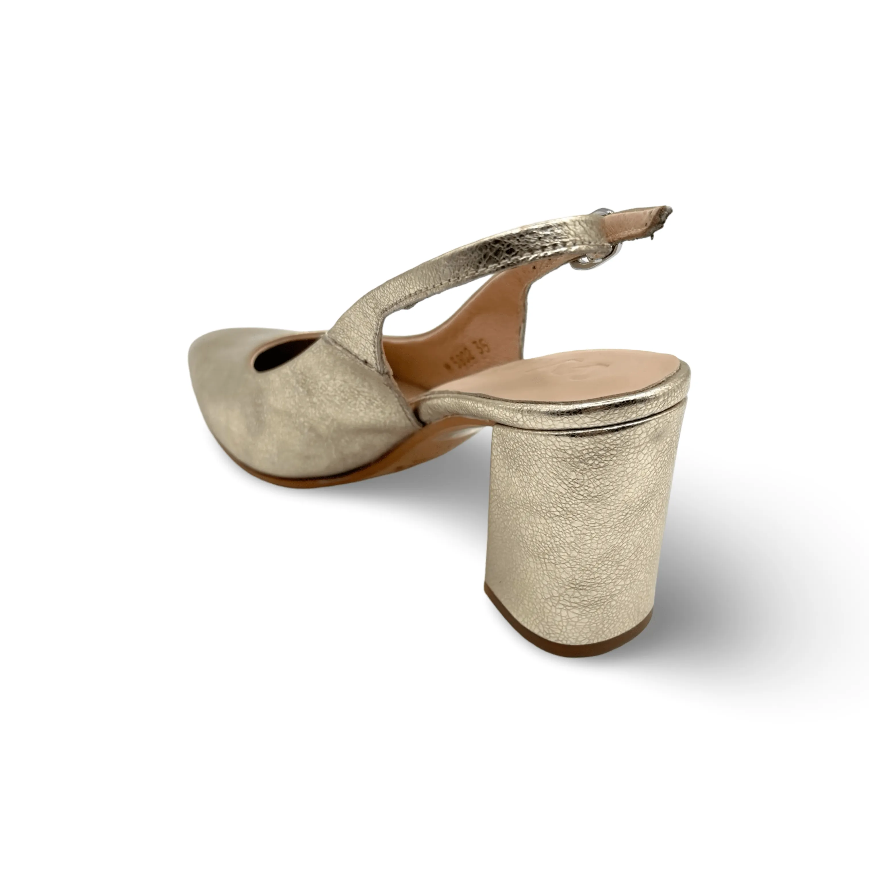 M5802 Gold Metallic Sling Back