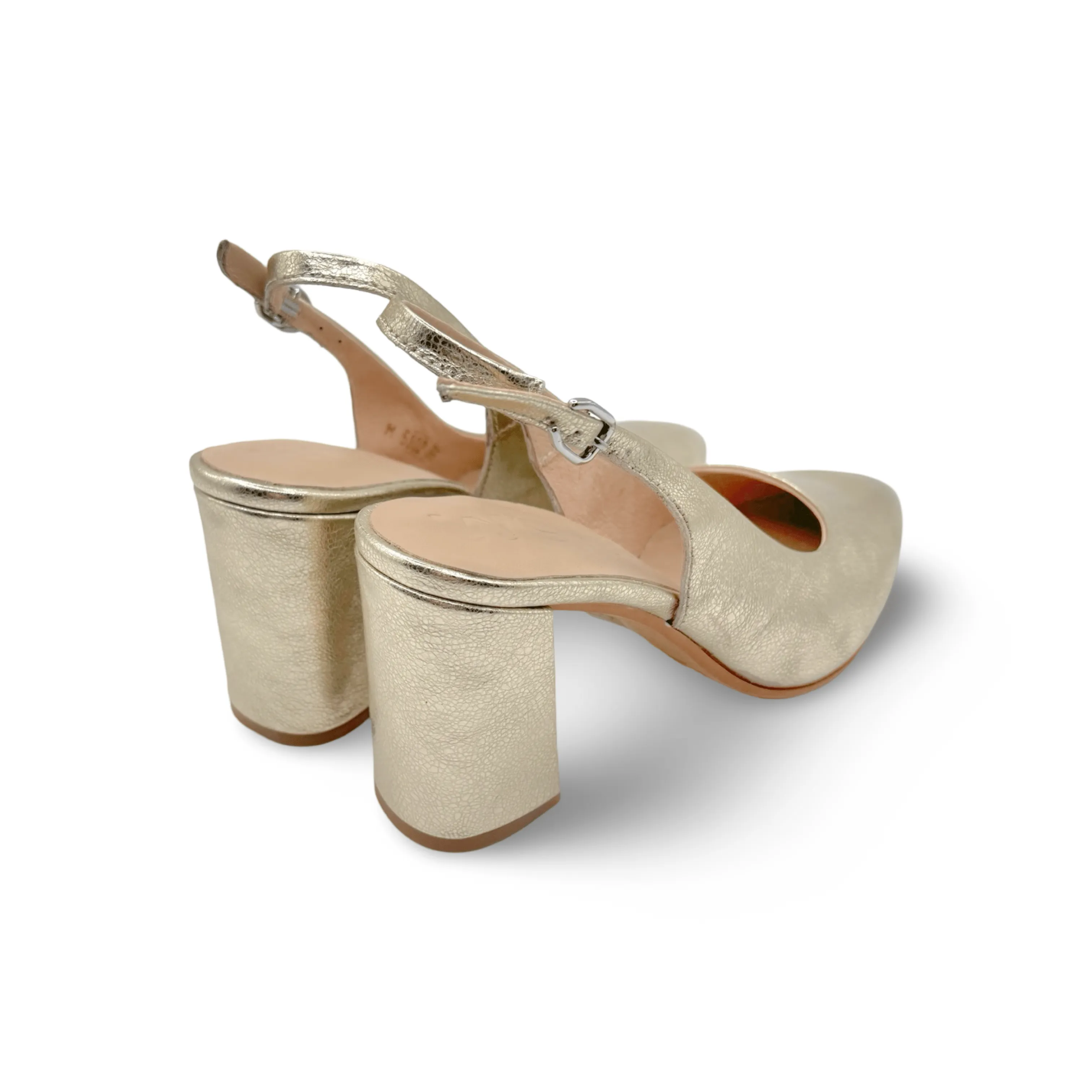 M5802 Gold Metallic Sling Back