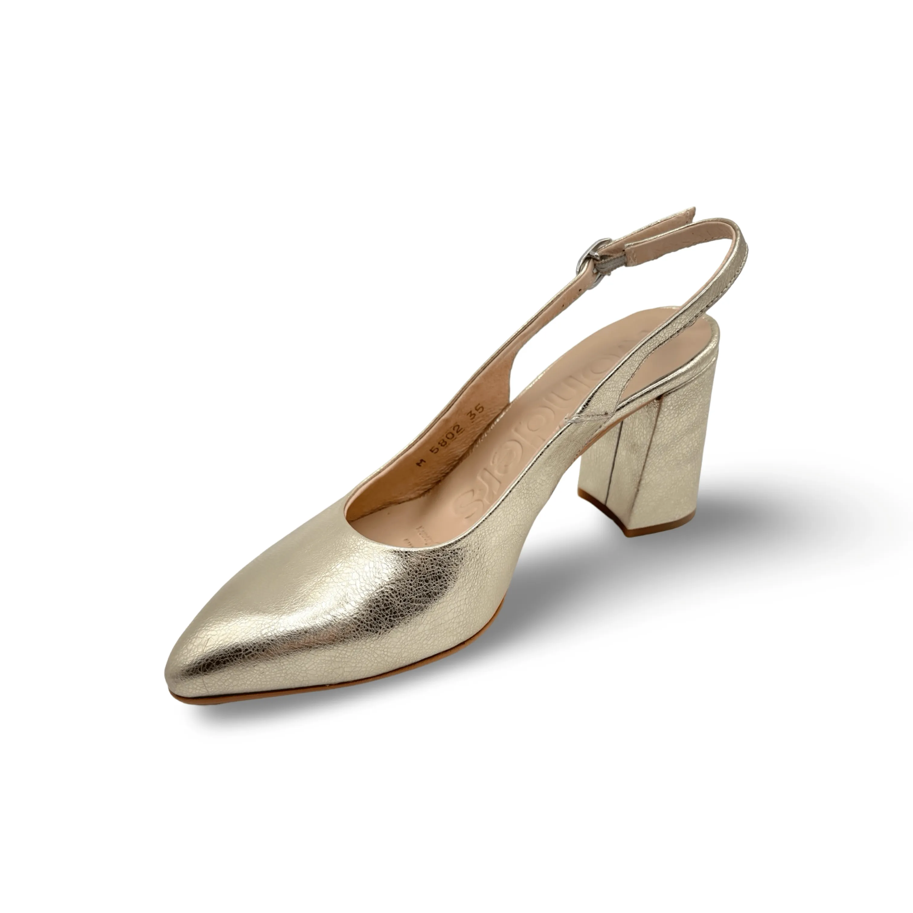 M5802 Gold Metallic Sling Back
