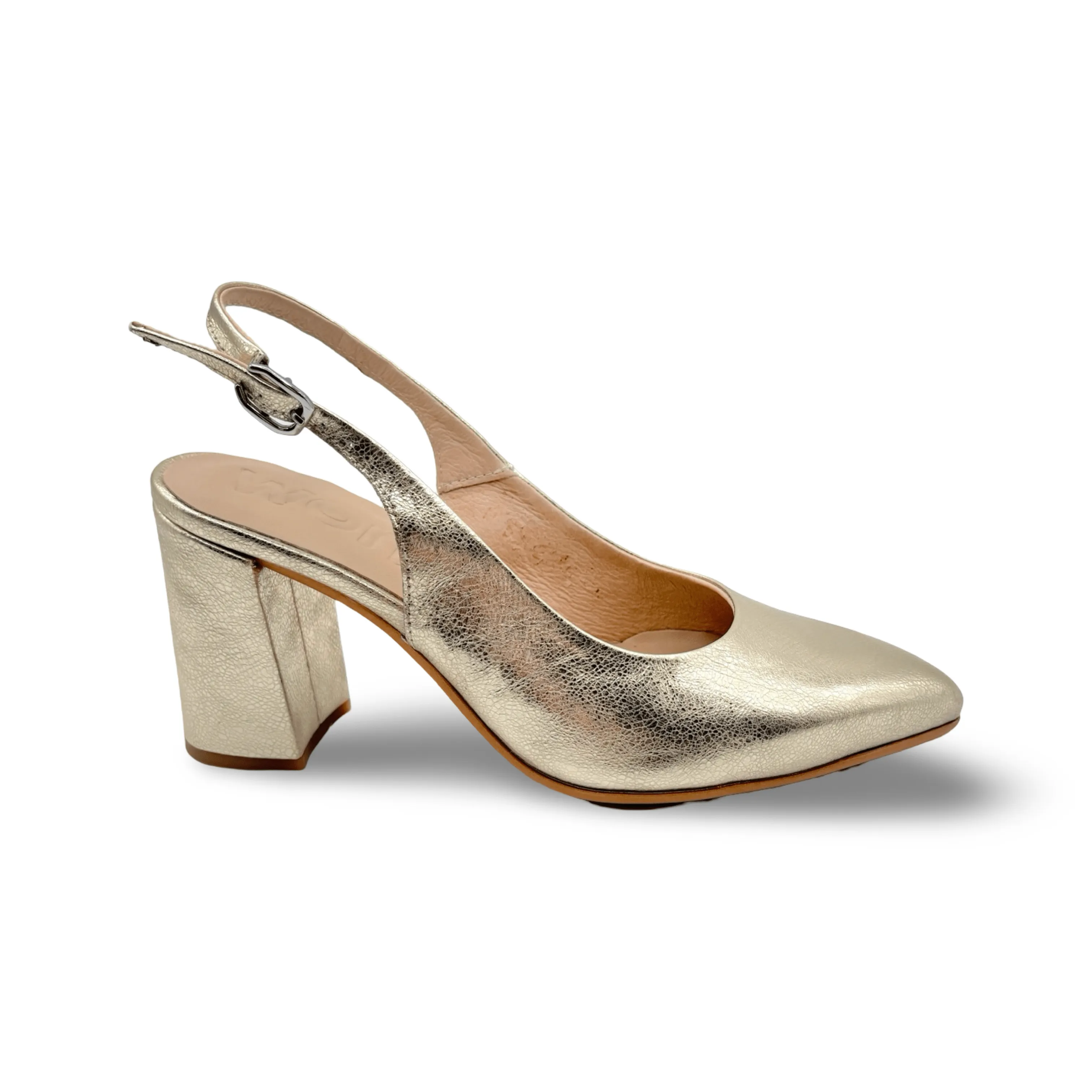 M5802 Gold Metallic Sling Back