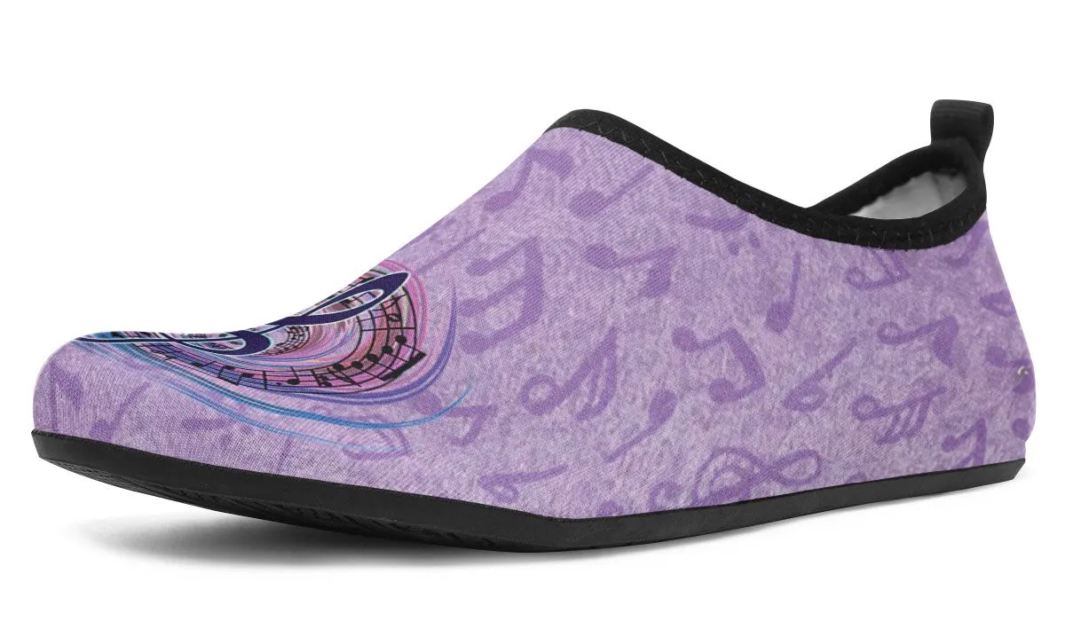 Magical Music Notes Aqua Barefoot Shoes