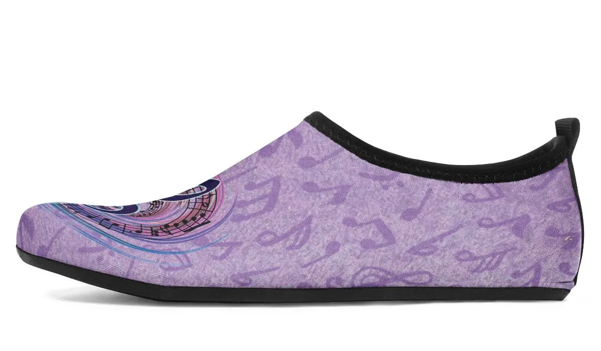 Magical Music Notes Aqua Barefoot Shoes