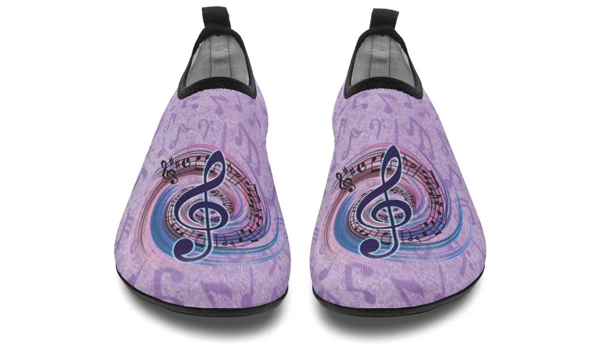 Magical Music Notes Aqua Barefoot Shoes