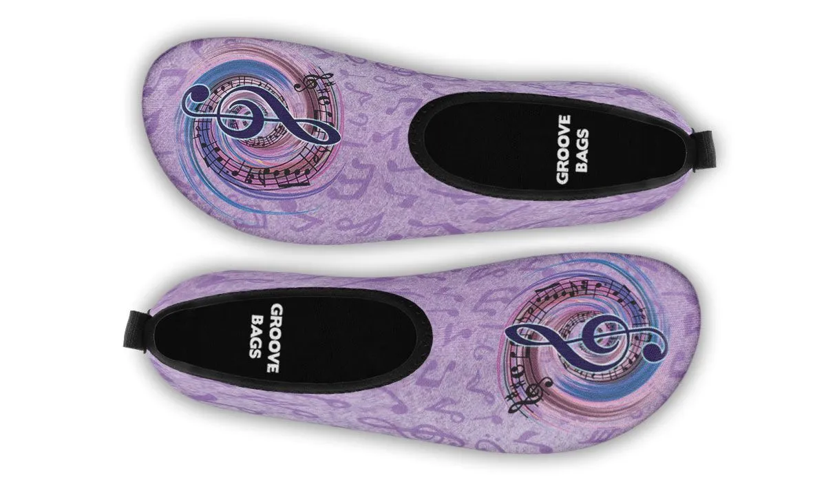 Magical Music Notes Aqua Barefoot Shoes