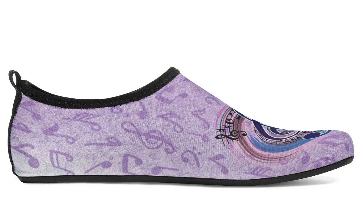 Magical Music Notes Aqua Barefoot Shoes