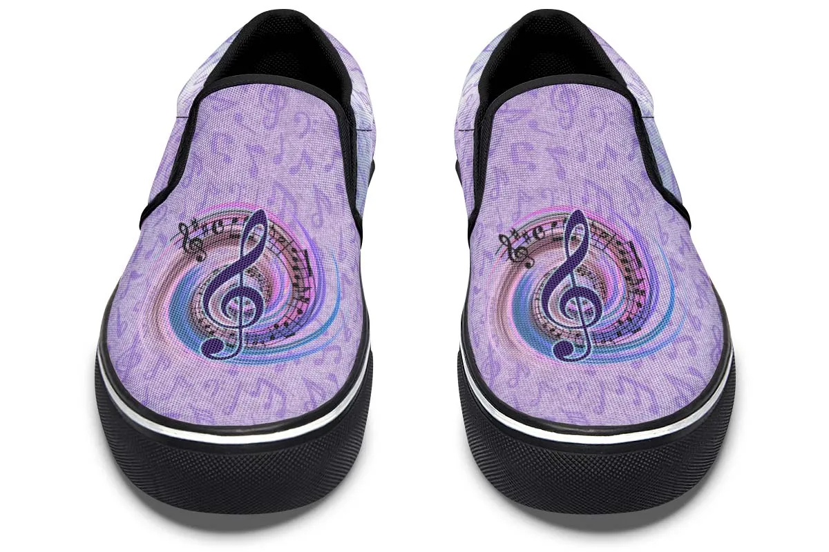Magical Music Notes Slip-On Shoes